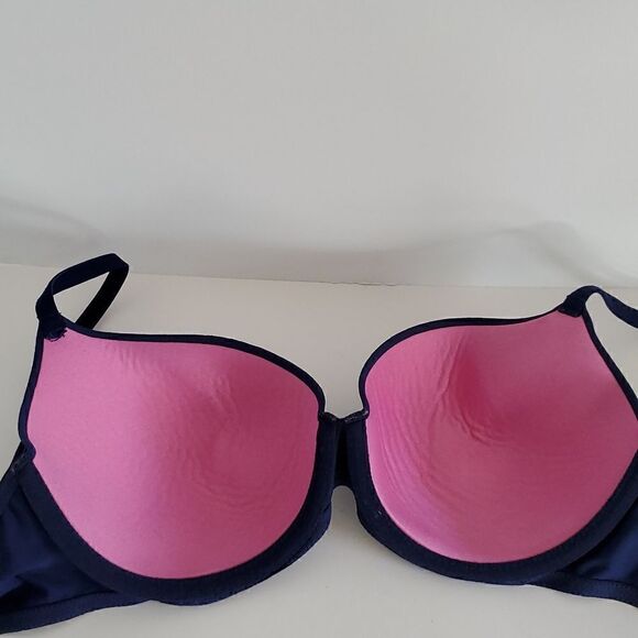 PINK Victoria's Secret Wear Everywhere Lightly Lined T-Shirt Bra Blue Size 32D - Picture 6 of 12